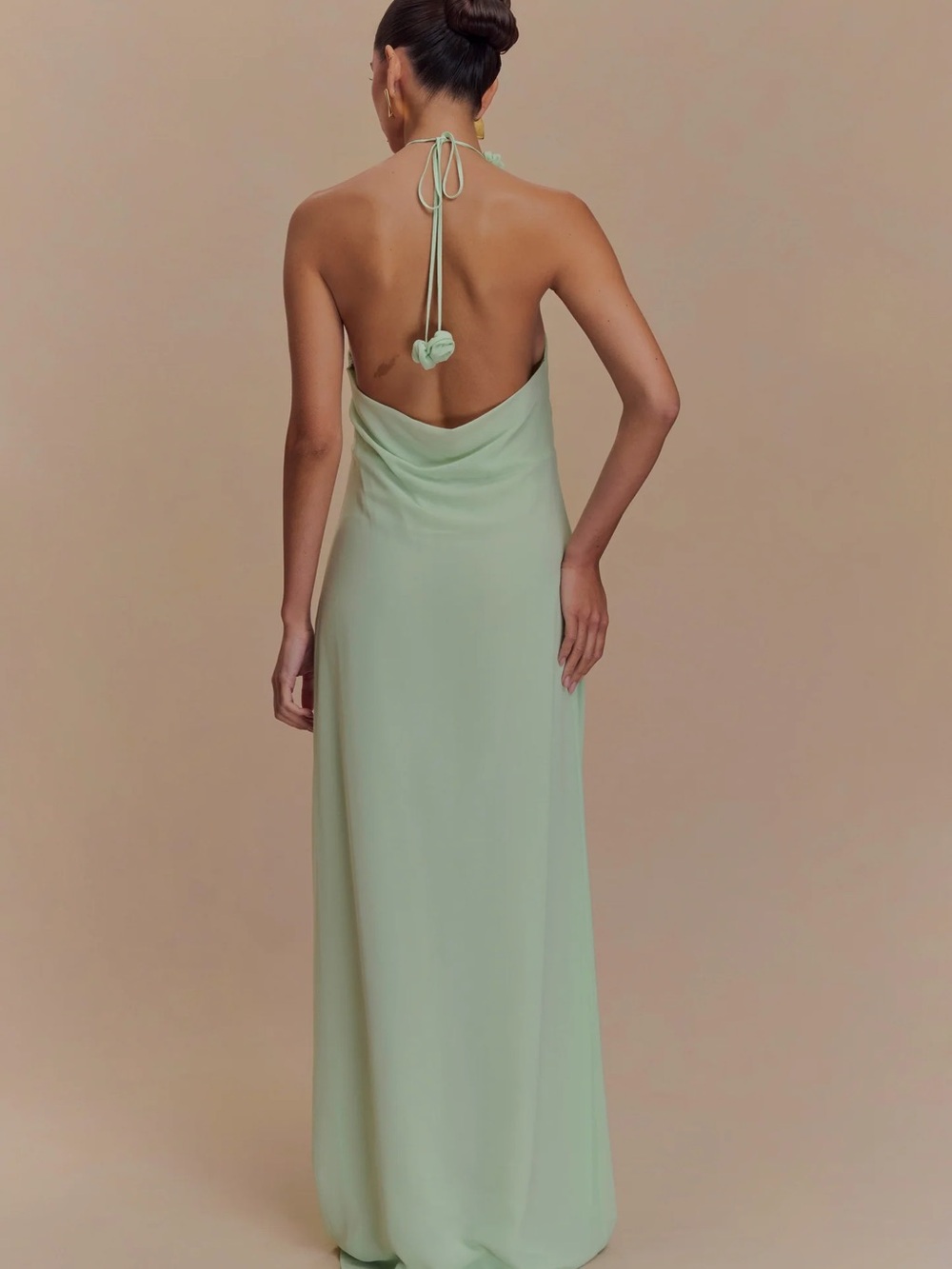 Meshki Rosalia Cowl Neck Maxi Dress - Sage - Picture 2 of 5